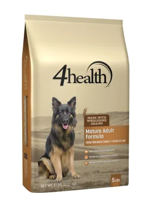 4health with Wholesome Grains Mature Adult Formula for Dogs 7  Years of Age Dry Dog Food