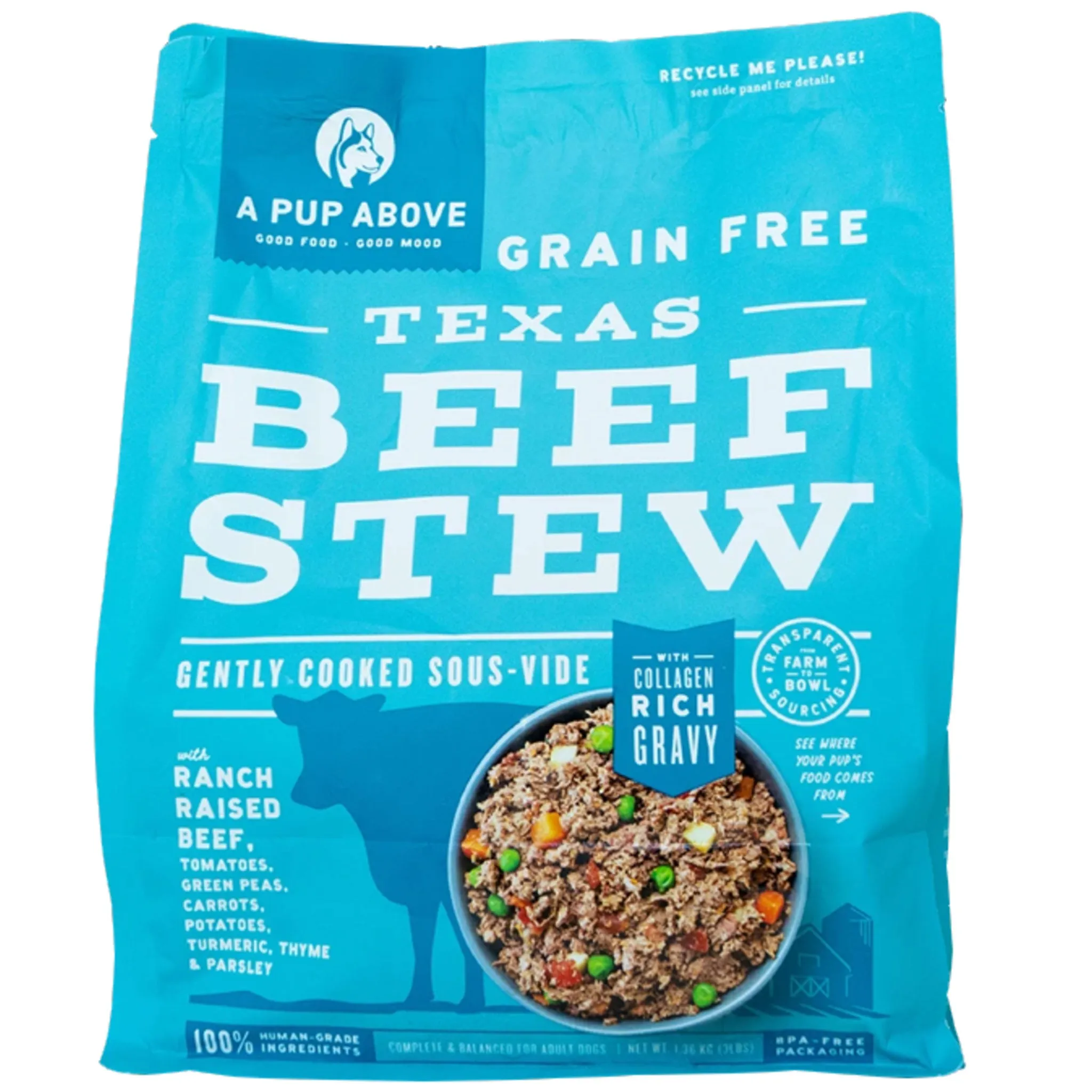 A Pup Above Gently Cooked Dog Beef 3 lbs