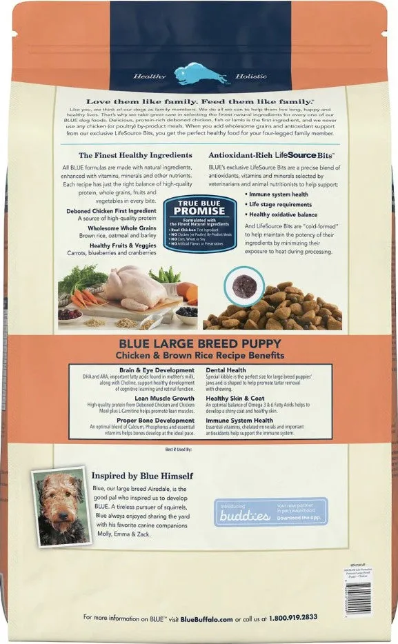 Blue Buffalo Life Protection Natural Chicken & Brown Rice Recipe Large Breed Puppy Dry Dog Food