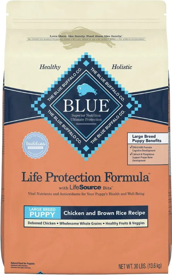 Blue Buffalo Life Protection Natural Chicken & Brown Rice Recipe Large Breed Puppy Dry Dog Food