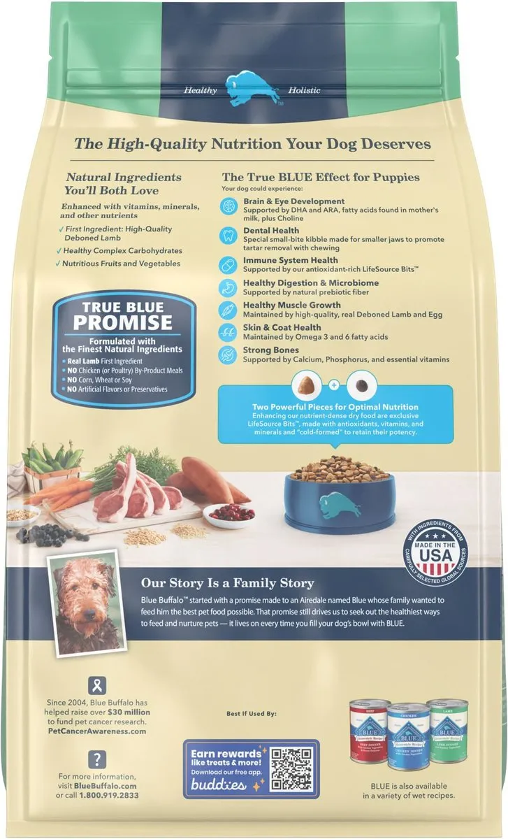 Blue Buffalo Life Protection Natural Lamb & Oatmeal Recipe Puppy Dry Dog Food