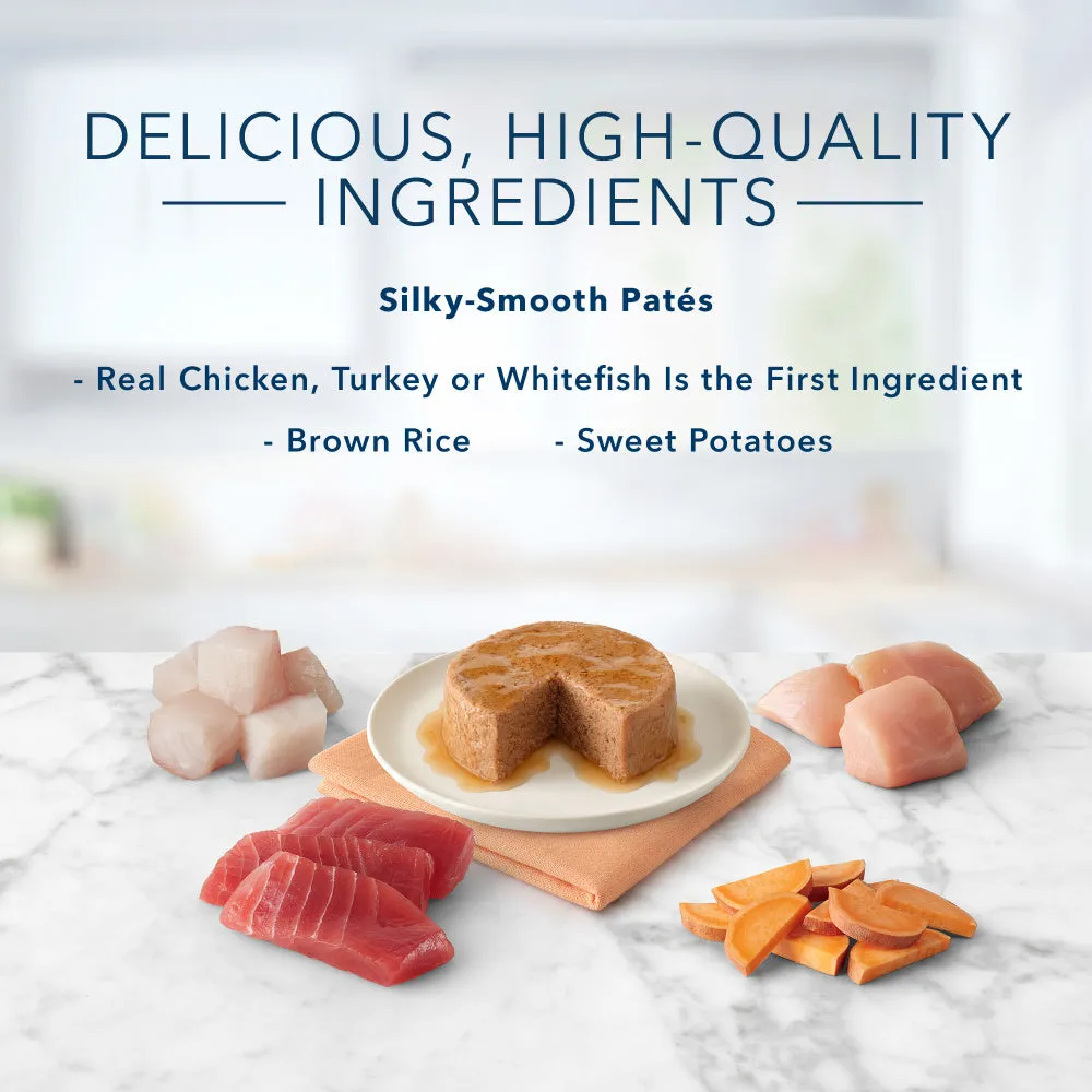 Blue Buffalo Tastefuls Natural Pate Variety Pack Chicken, Turkey, Chicken & Ocean Fish, Tuna Entrees Wet Cat Food