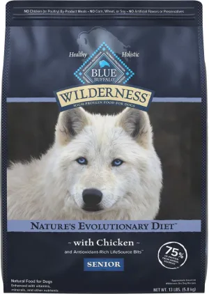Blue Buffalo Wilderness Wholesome Grains Senior Chicken Recipe Dry Dog Food