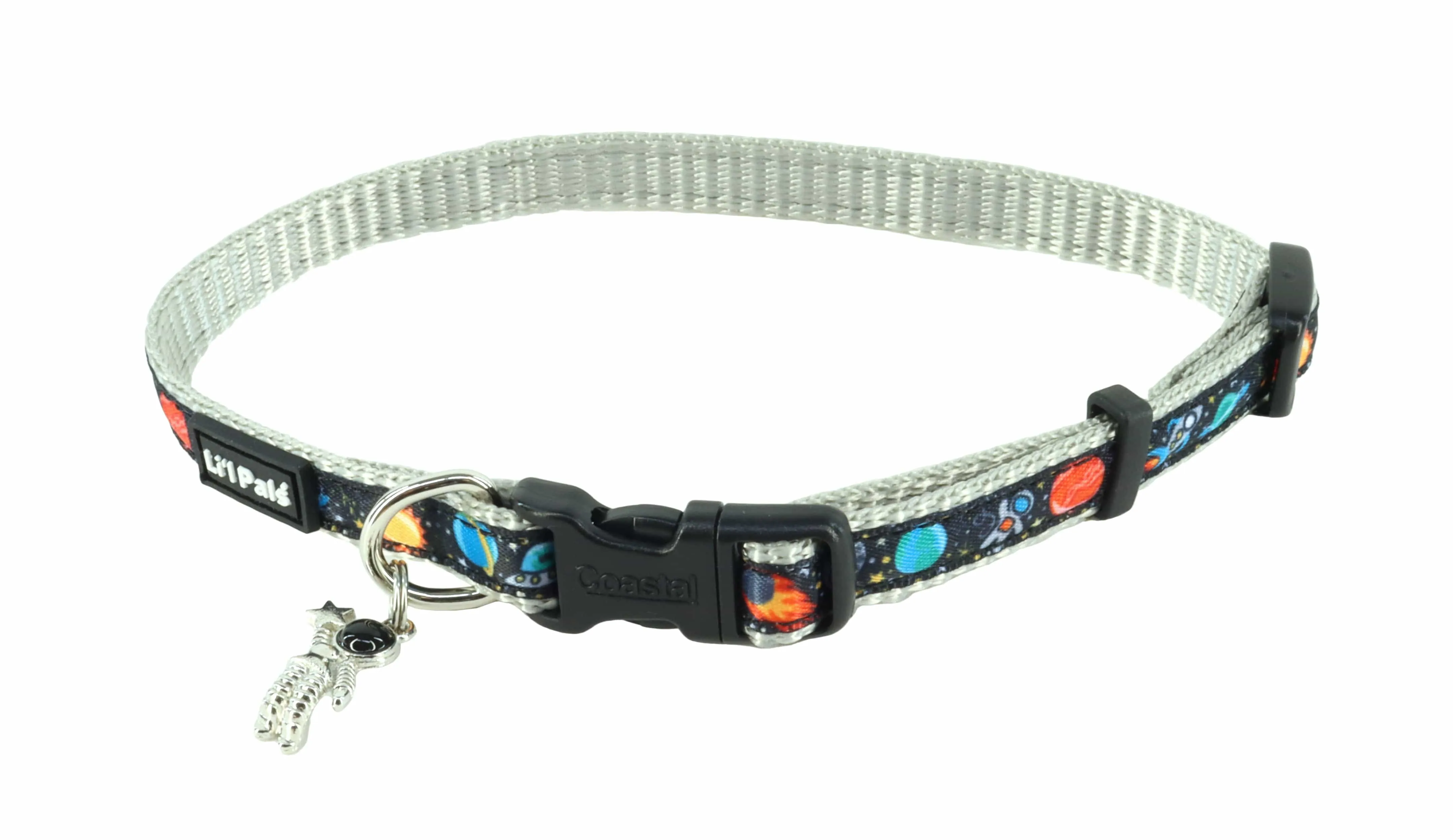 Coastal Pet Products Li'l Space Explorers Li'l Pals Charming Ribbon Overlay Dog Collar
