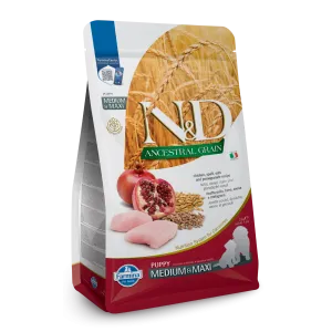 Farmina N&D Ancestral Grain Chicken & Pomegranate Medium & Maxi Puppy Dry Dog Food