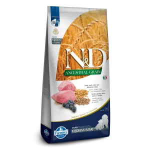 Farmina N&D Ancestral Grain Lamb & Blueberry Medium & Maxi Puppy Dry Dog Food