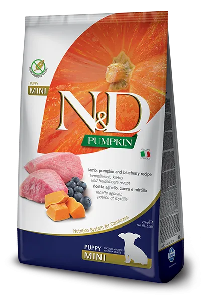 Farmina N&D Pumpkin Formula Mini Lamb & Blueberry Puppy Food