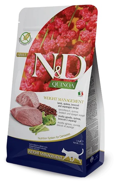 Farmina N&D Quinoa Functional Feline Weight Management Lamb Formula Dry Cat Food