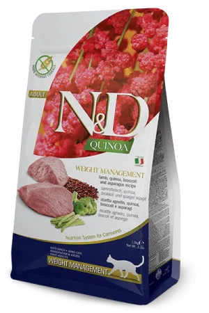 Farmina N&D Quinoa Functional Feline Weight Management Lamb Formula Dry Cat Food