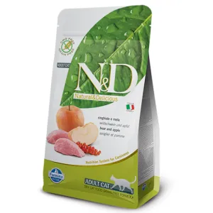 Farmina Natural & Delicious Grain Free Boar and Apple Adult Dry Cat Food