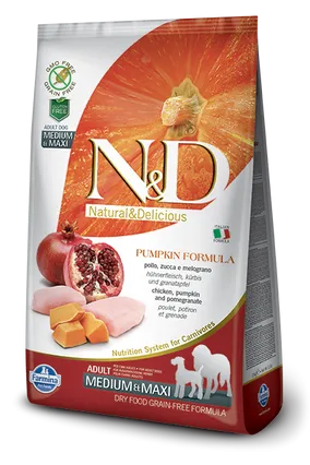 Farmina Pet Foods Medium & Maxi Adult Grain Free Chicken Pumpkin & Pomegranate Formula Dry Dog Food