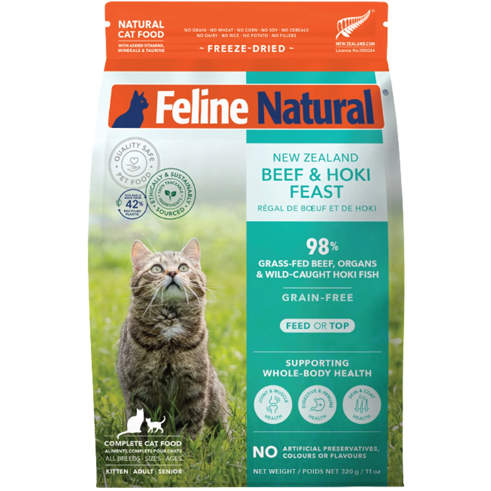 Feline Natural Freeze-Dried Cat Beef & Hoki