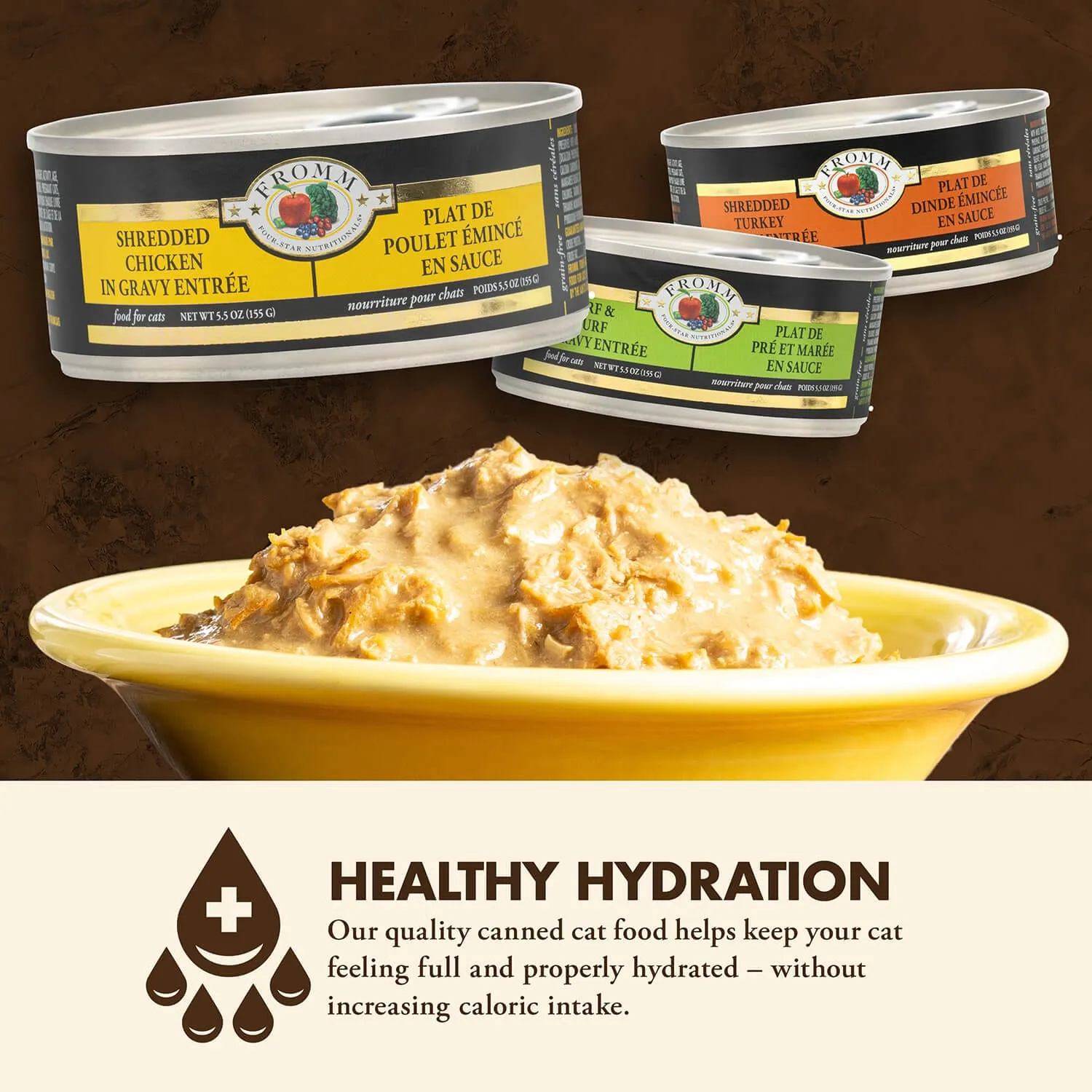Fromm Four-Star Grain-Free Shredded Chicken in Gravy Canned Cat Food