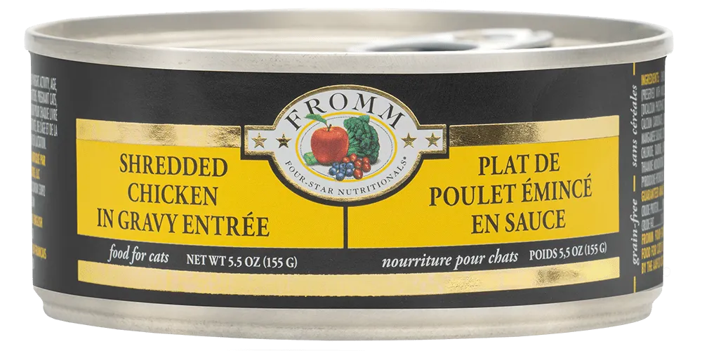 Fromm Four-Star Grain-Free Shredded Chicken in Gravy Canned Cat Food