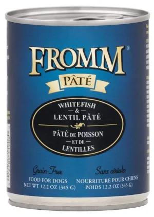 Fromm Grain-Free Whitefish & Lentil Pate Canned Dog Food