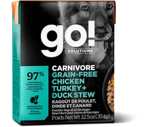 Go! Solutions Carnivore Grain Free Chicken, Turkey and Duck Stew for Dogs