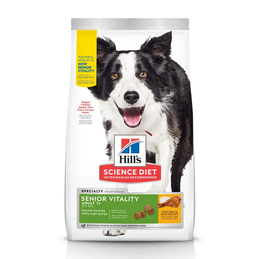 Hill's Science Diet Adult 7  Senior Vitality Chicken Recipe Dry Dog Food