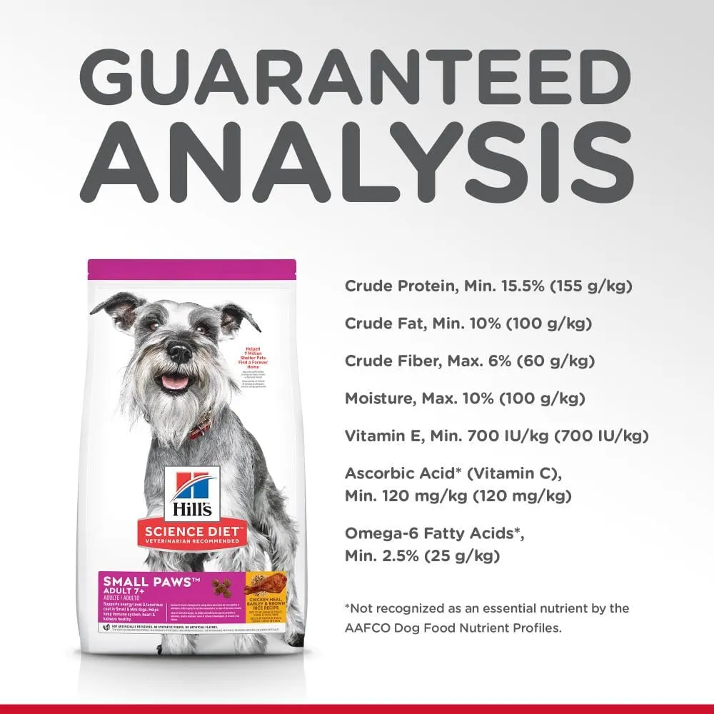 Hill's Science Diet Adult 7  Small & Toy Breed Chicken Meal, Brown Rice, & Barley Recipe Dry Dog Food