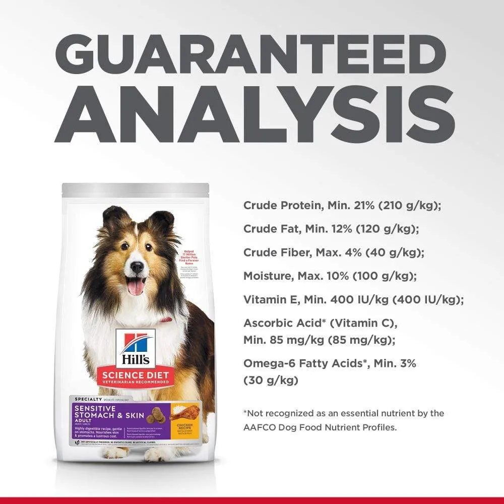 Hill's Science Diet Adult Sensitive Stomach & Skin Chicken & Barley Recipe Dry Dog Food