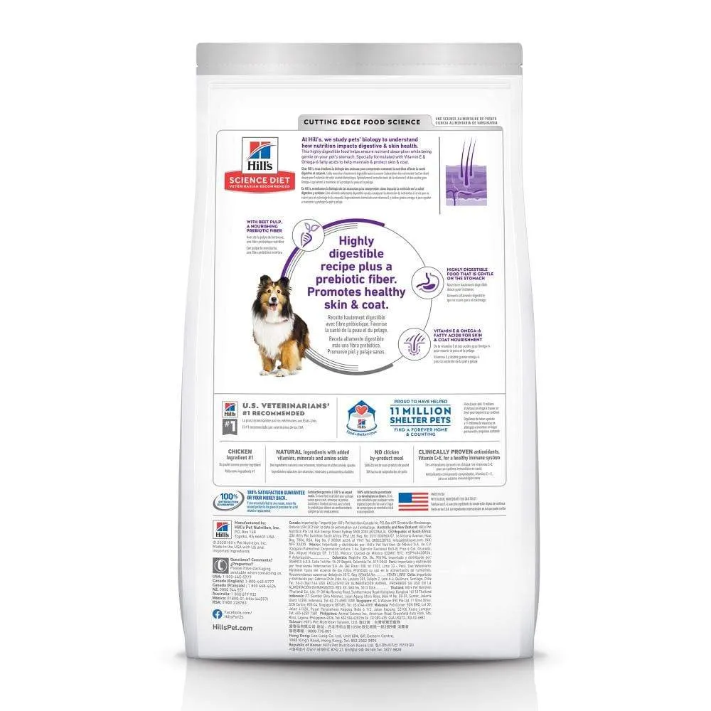 Hill's Science Diet Adult Sensitive Stomach & Skin Chicken & Barley Recipe Dry Dog Food