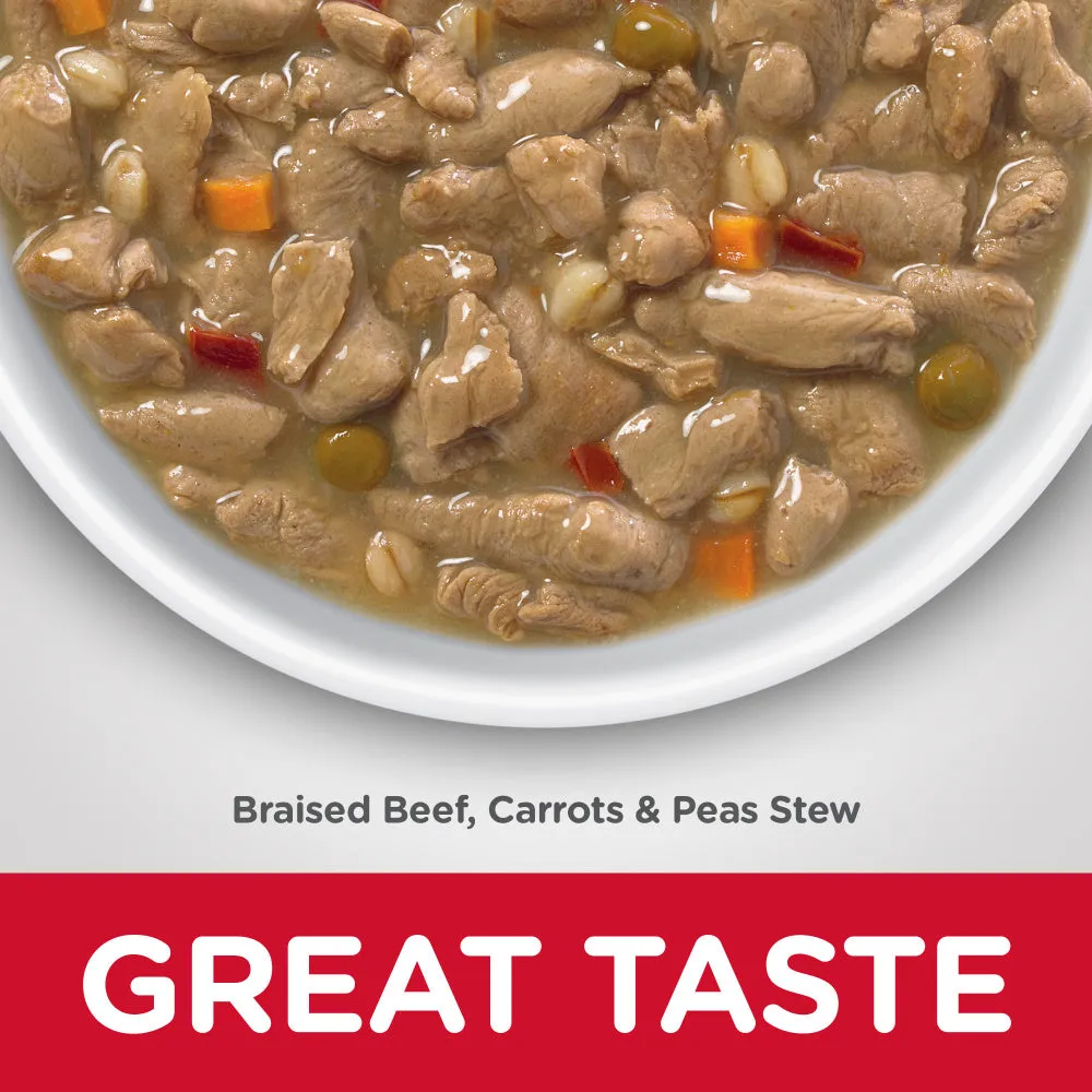Hill's Science Diet Healthy Cuisine Adult 7  Braised Beef, Carrots, & Peas Stew Canned Dog Food