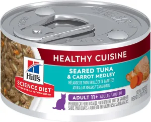 Hill's Science Diet Healthy Senior Cuisine Adult 11  Seared Tuna & Carrot Medley Canned Cat Food