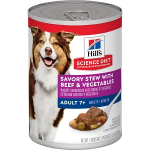 Hill's Science Diet Senior 7  Savory Stew with Beef & Vegetables Canned Dog Food
