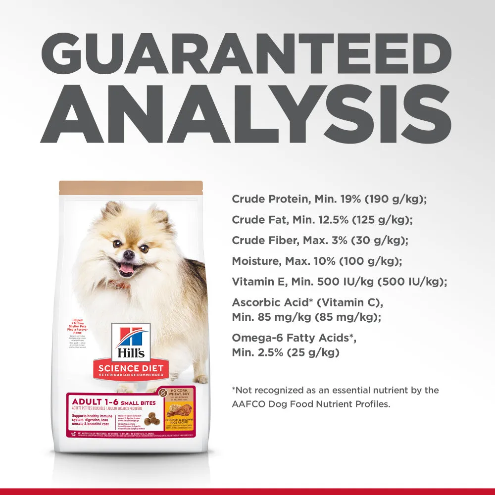 Hill's Science Diet Small Bites No Corn, Wheat, Soy Chicken Small Breed Adult Dry Dog Food