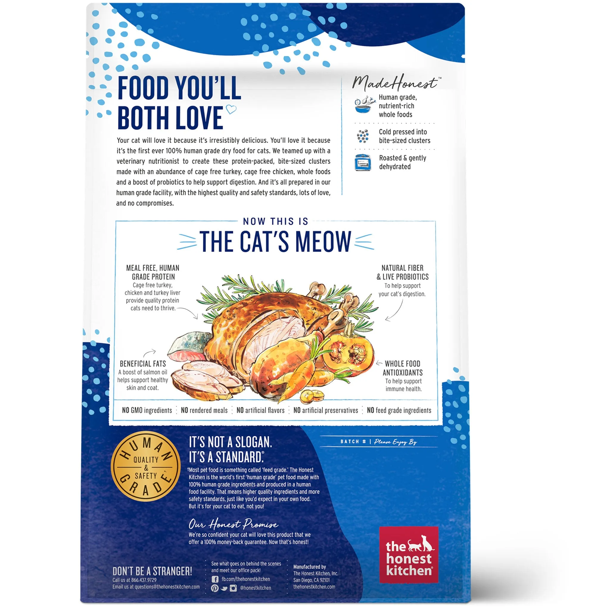 Honest Kitchen Grain Free Clusters Turkey & Chicken Cat Food