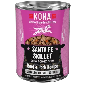 KOHA Grain & Potato Free Santa Fe Skillet Slow Cooked Stew with Beef & Pork Canned Dog Food