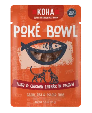 Koha Poké Bowl Tuna & Chicken Entrée in Gravy Wet Cat Food Pouch