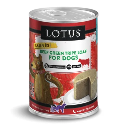 Lotus Dog Grain-Free Beef Green Tripe Loaf Canned Dog Food