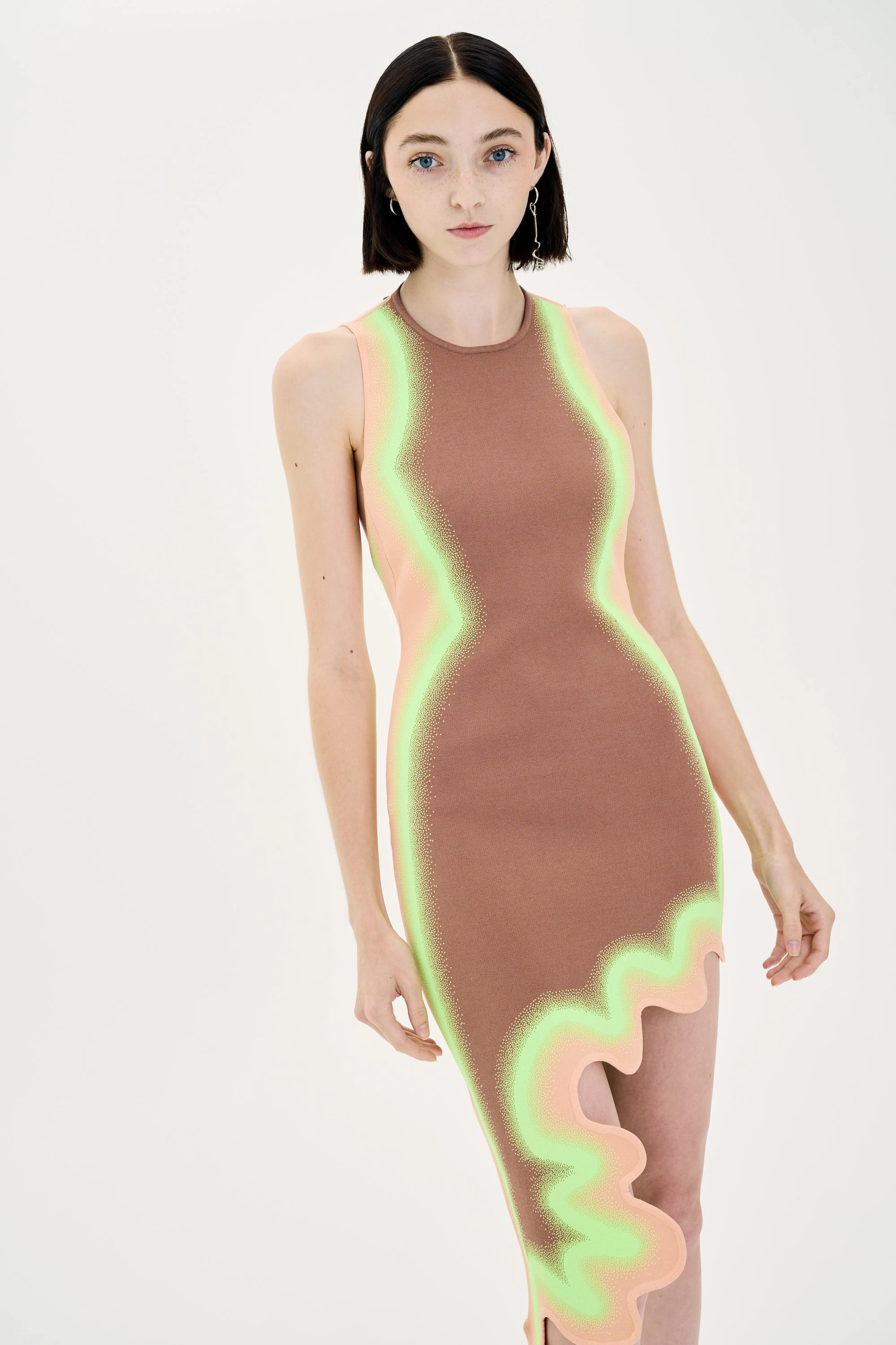 LOTUS SIGNATURE WAVY DRESS WITH OPEN BACK