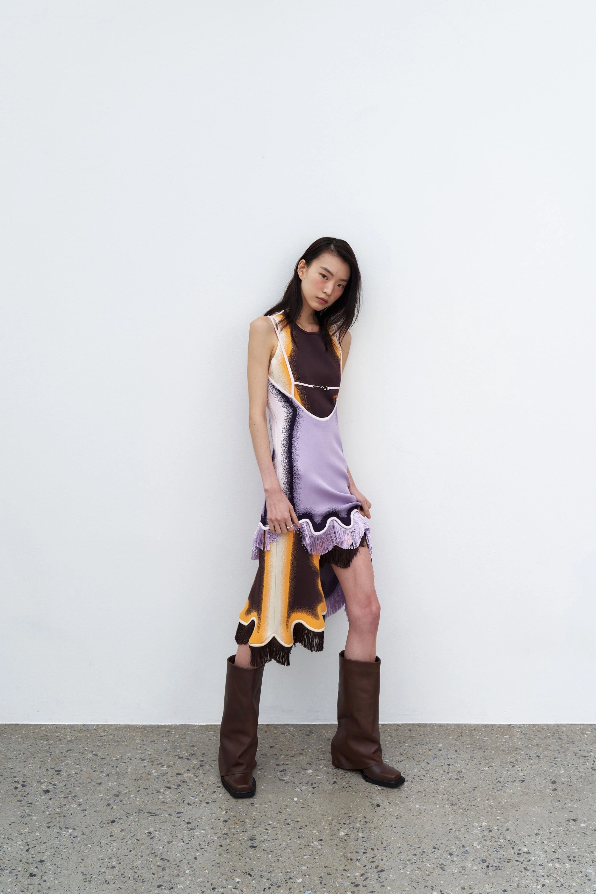 LOTUS SIGNATURE WAVY DRESS WITH OPEN BACK