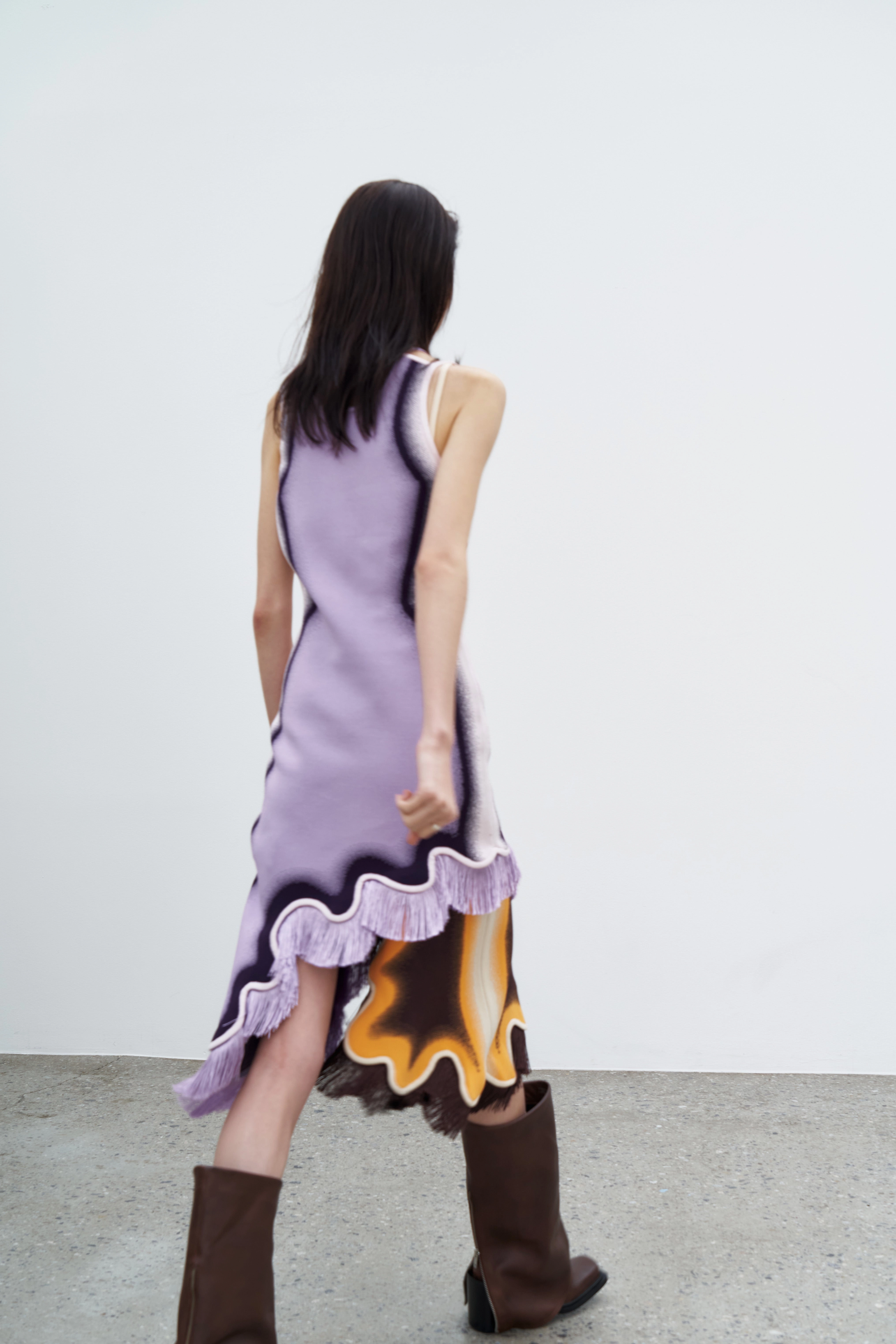 LOTUS SIGNATURE WAVY DRESS WITH OPEN BACK