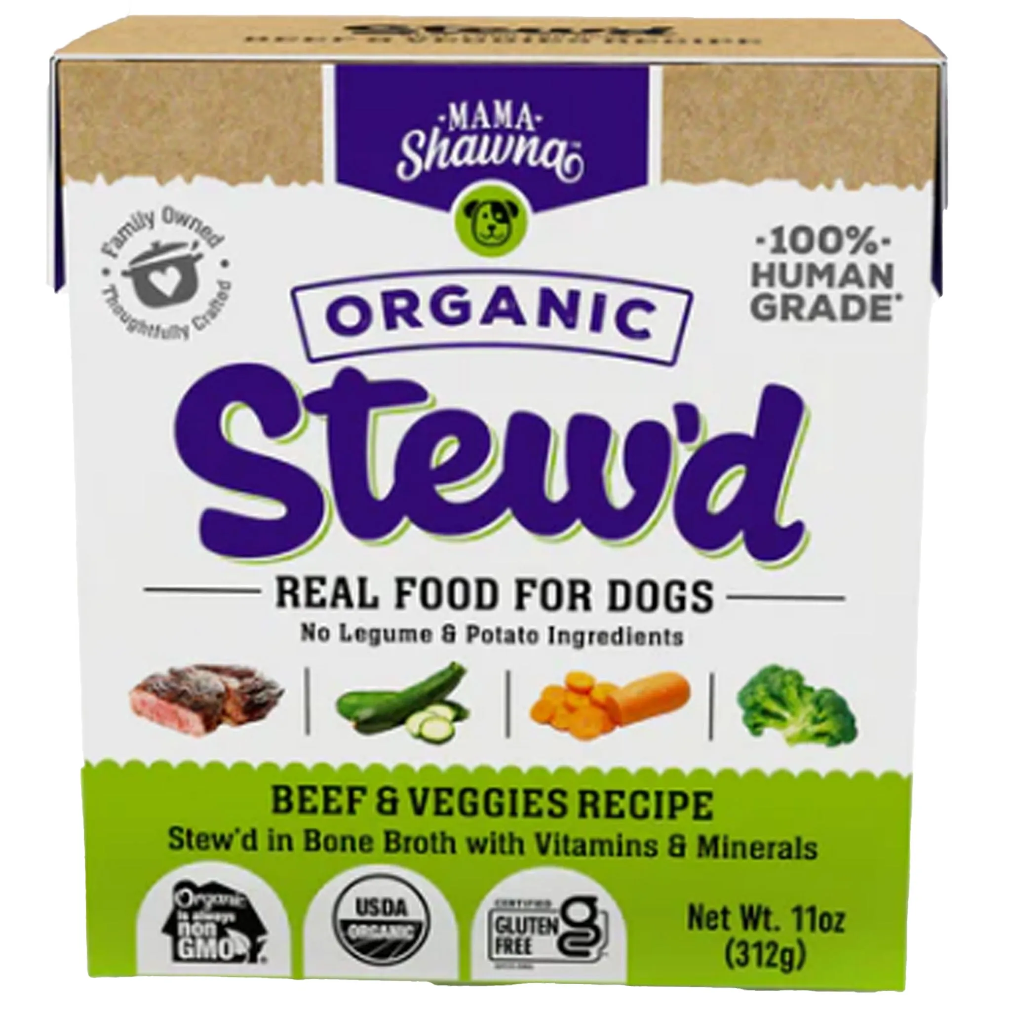 Mama Shawna Organic Stew'd Beef & Veggies Dog Food