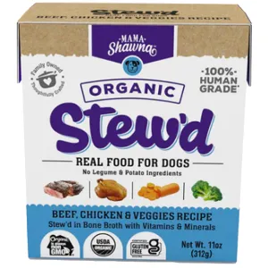 Mama Shawna Organic Stew'd Beef, Chicken, & Veggies Dog Food
