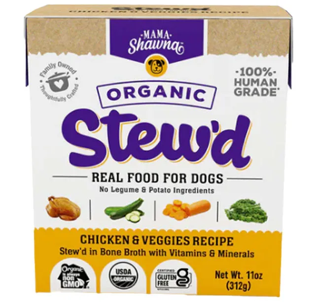 Mama Shawna Organic Stew'd Chicken & Veggies Dog Food