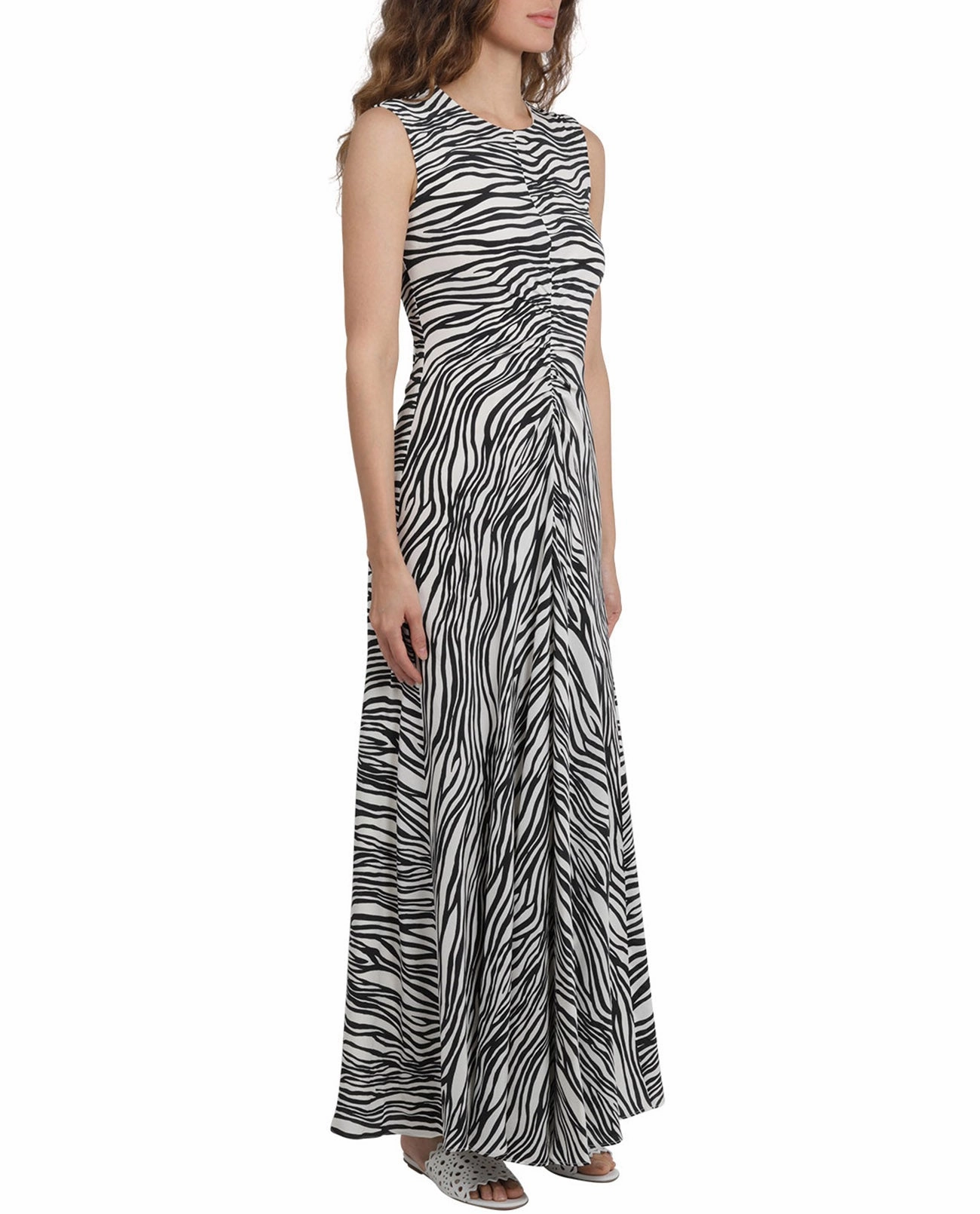 Max Mara Studio Zebra Printed Sleeveless Dress