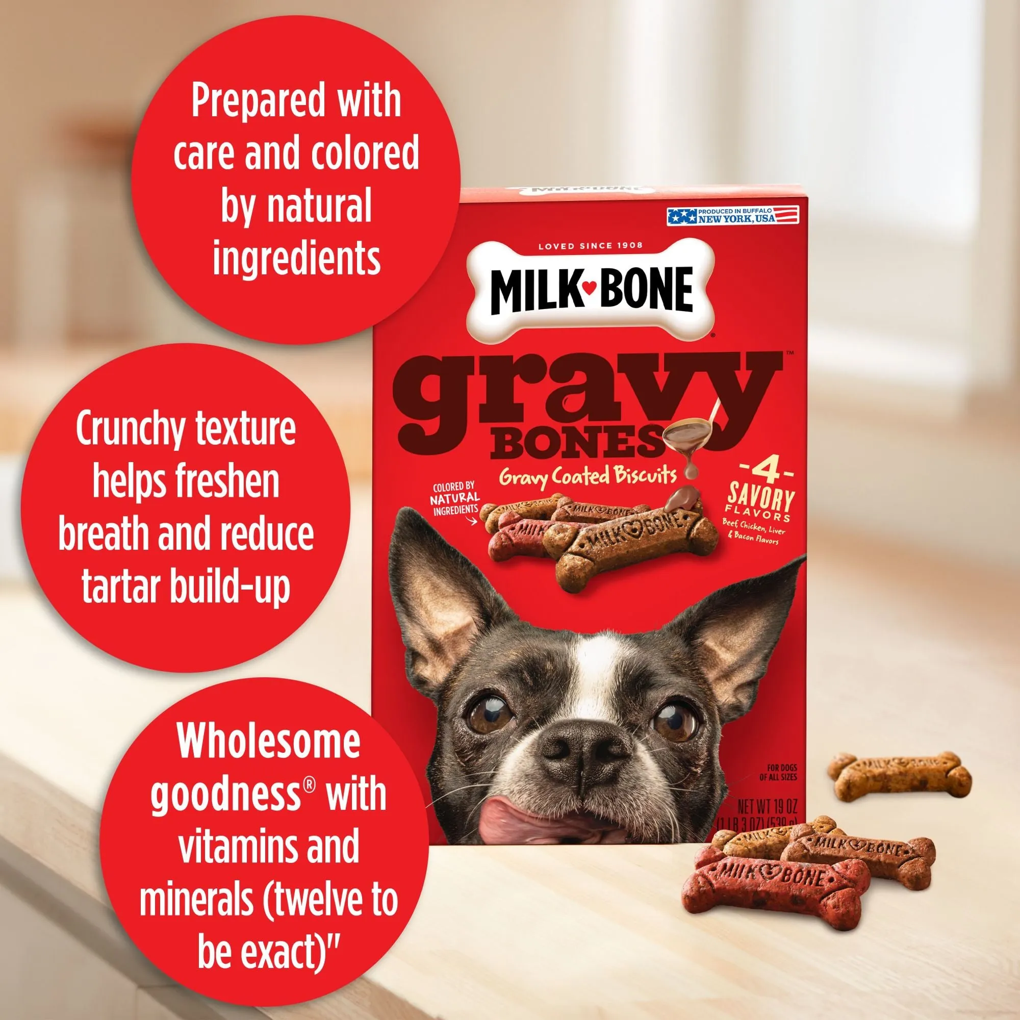 Milk-Bone GravyBones Dog Biscuits - Small, 19-Ounce
