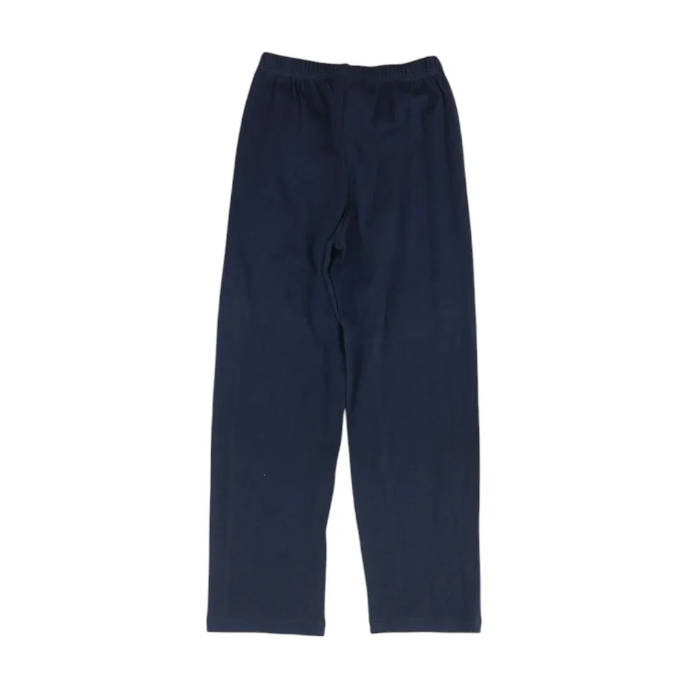Navy Solid Active Pants