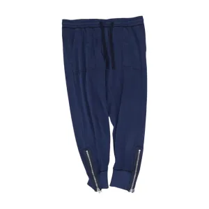 Navy Solid Active Pants