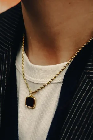 Nordic Muse Rope Chain Pendant Necklace
