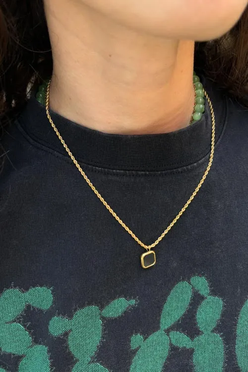 Nordic Muse Rope Chain Pendant Necklace