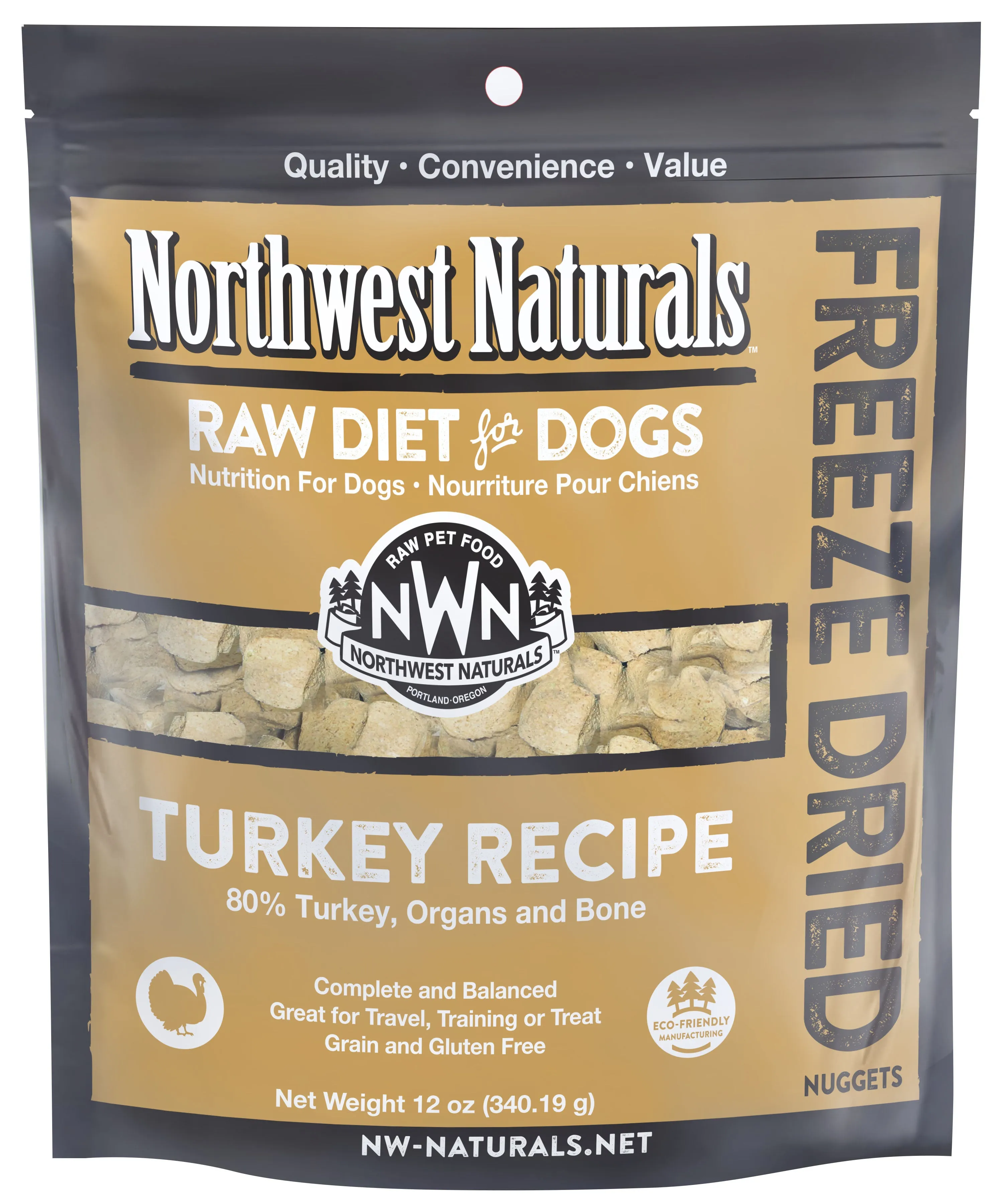 Northwest Naturals Freeze-Dried Raw Turkey Nuggets Dog Food