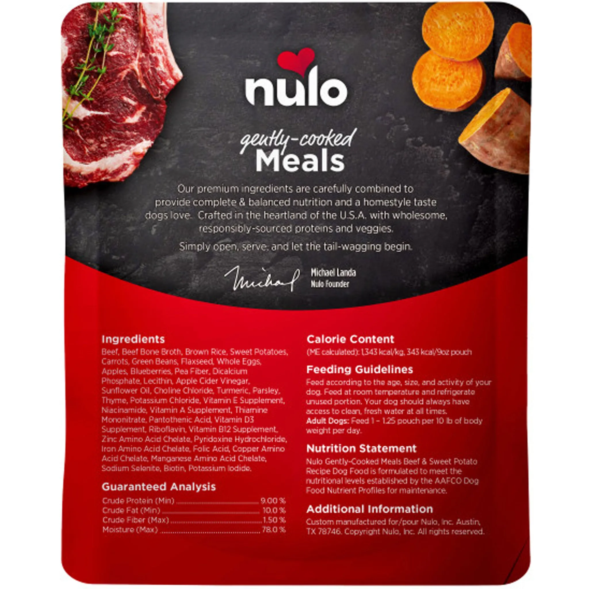 Nulo Gently-Cooked Meal Beef & Sweet Potato Dog Food