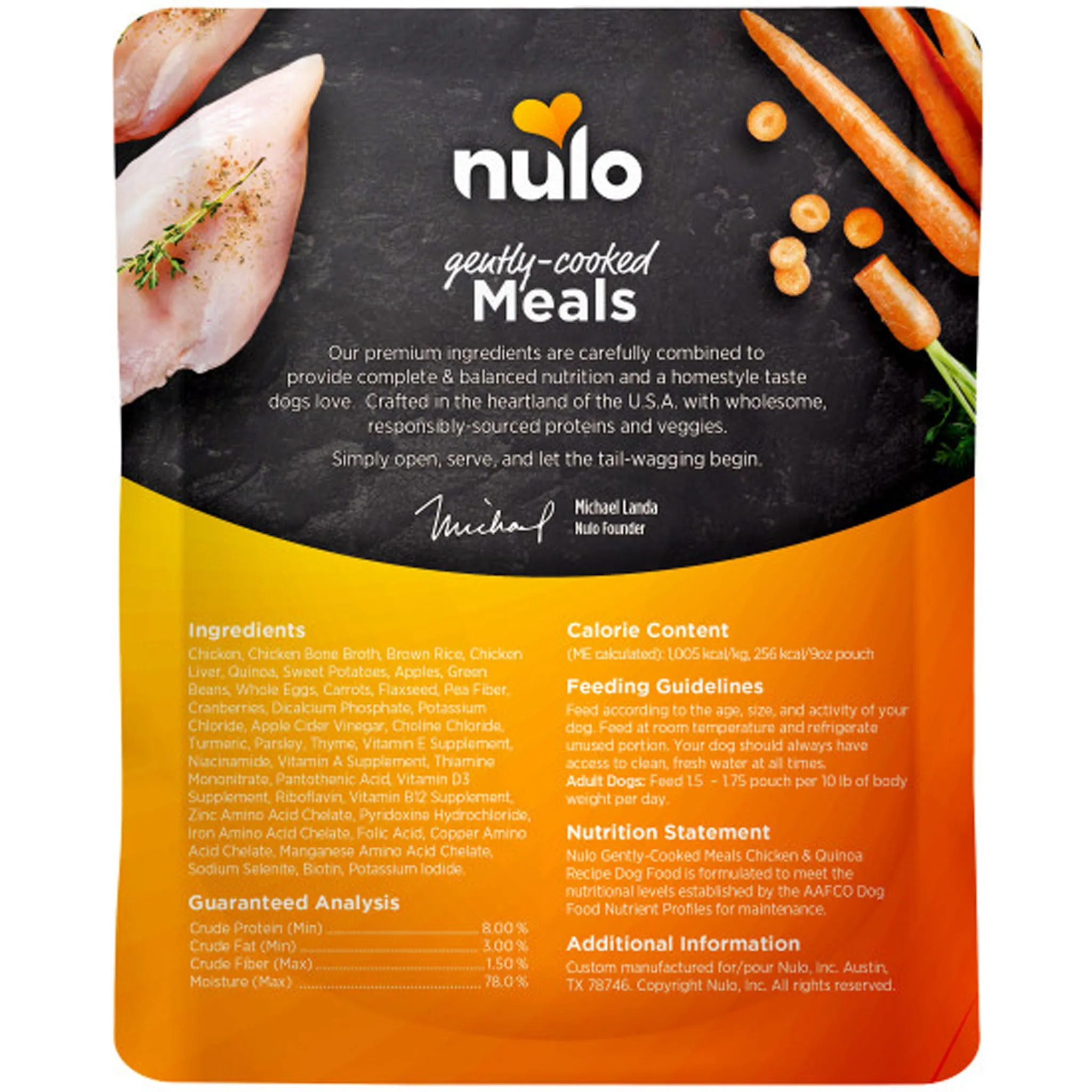 Nulo Gently-Cooked Meal Chicken & Quinoa Dog Food