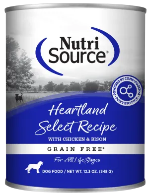 Nutrisource Grain Free Heartland Select Canned Dog Food