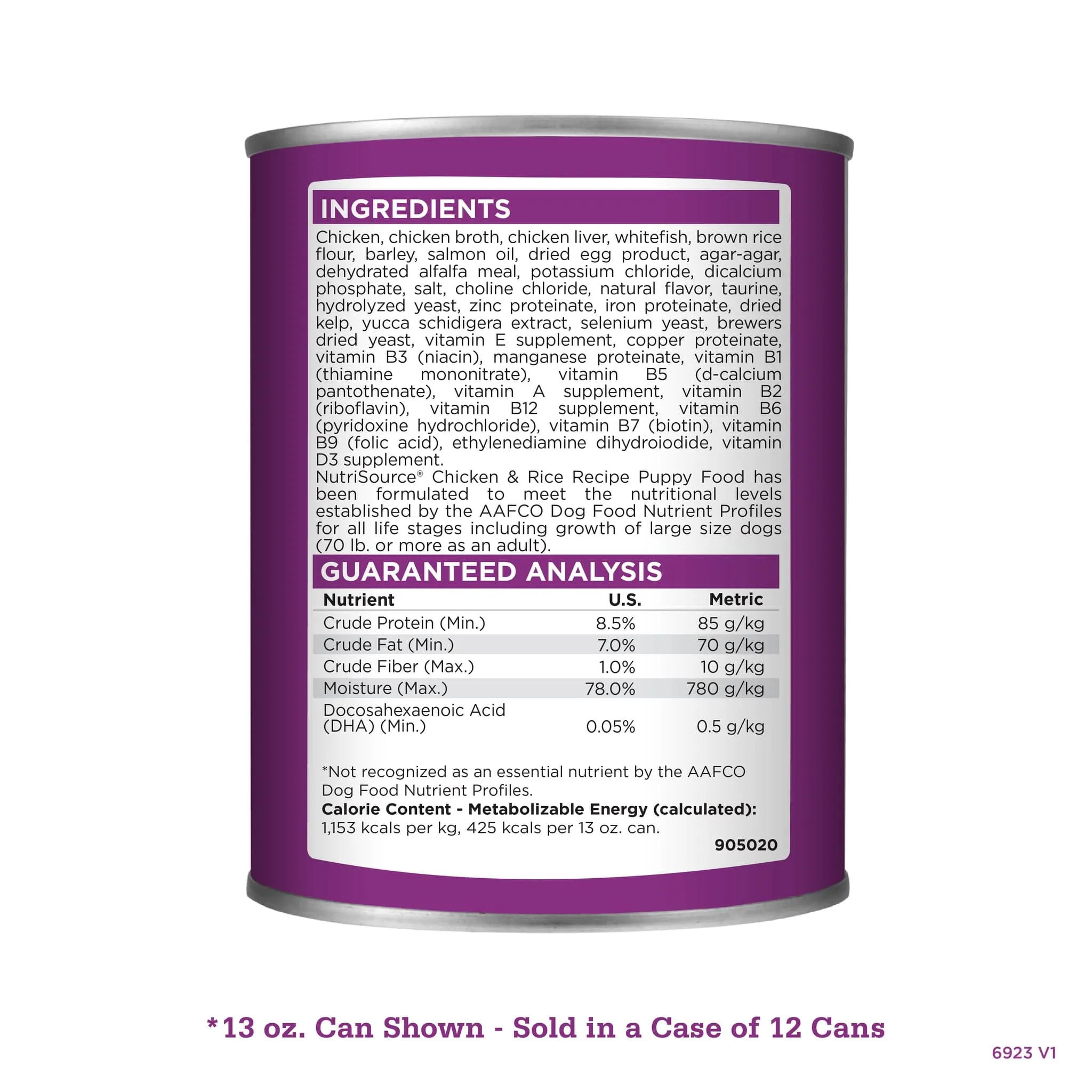 NutriSource Puppy Chicken & Rice Canned Dog Food