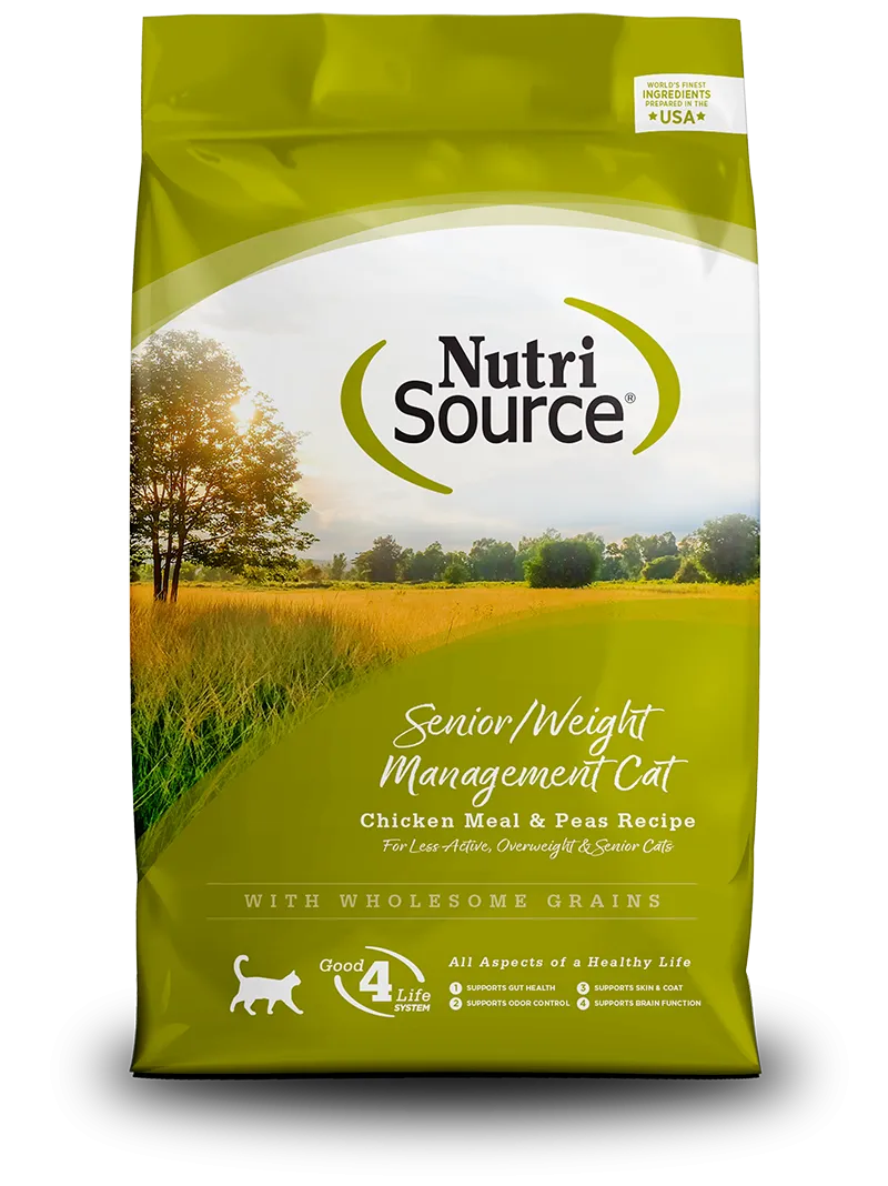 Nutrisource Senior/Weight Management Chicken and Peas Dry Cat Food